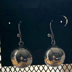 950 Silver Soccer earrings